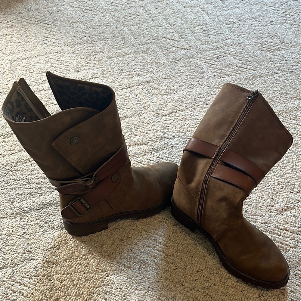 Brown Leather Women's Boots